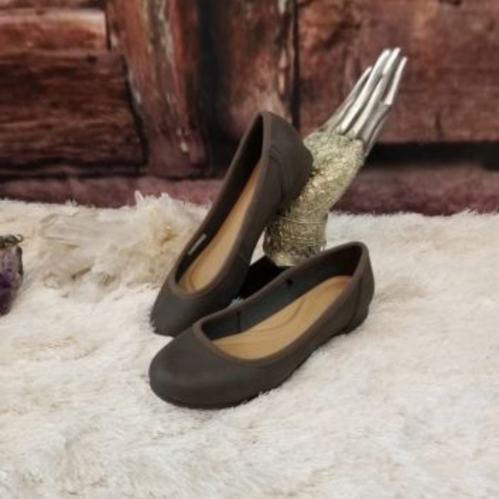 Brown Crocs Ballet Flats